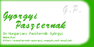 gyorgyi paszternak business card