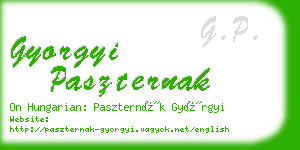 gyorgyi paszternak business card